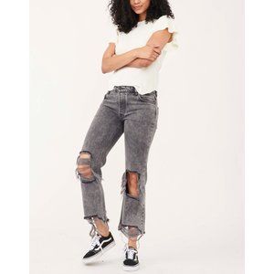 NWT Free People Maggie Mid-Rise Straight Leg Jeans / Bottlerocket